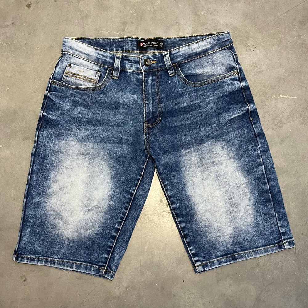 Men's Y2K Southpole Blue Jean Denim Shorts Size 30 Slim 11"‎ Jorts Pre-Owned